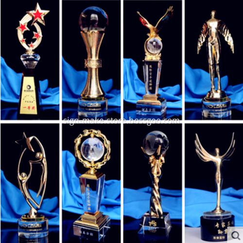 New Design Custom Crystal Trophy Prize Cup